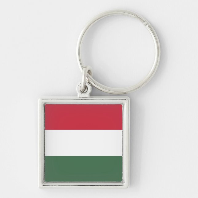 Flag of Hungary tricolor Key Ring (Front)