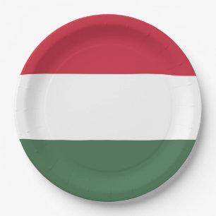 Flag of Hungary tricolor Paper Plate