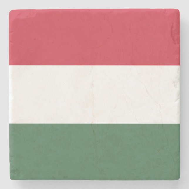 Flag of Hungary tricolor Stone Coaster (Front)