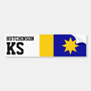 Flag of Hutchinson, Kansas Bumper Sticker
