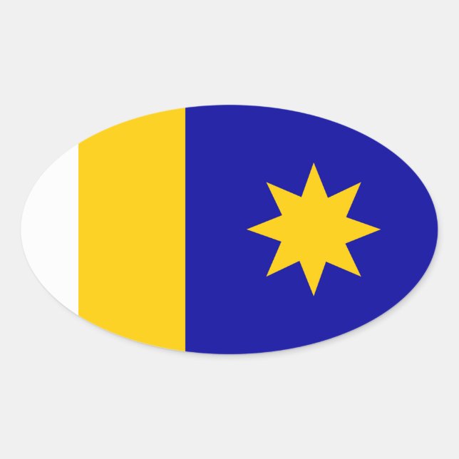 Flag of Hutchinson, Kansas Oval Sticker (Front)