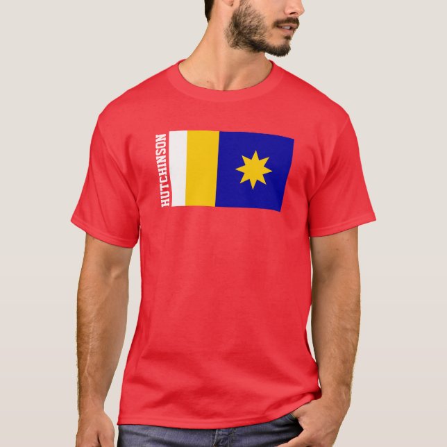 Flag of Hutchinson, Kansas T-Shirt (Front)