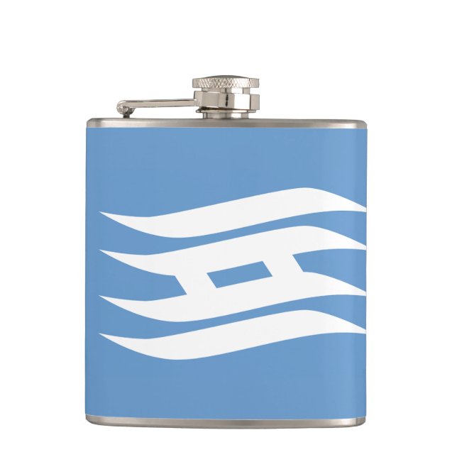 Flag of Hyogo Prefecture, Japan Hip Flask (Front)