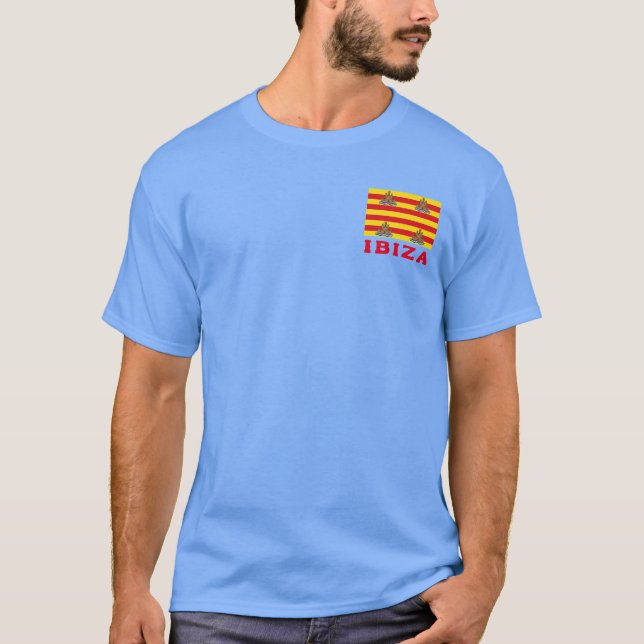 Flag of Ibiza, SPAIN T-Shirt (Front)