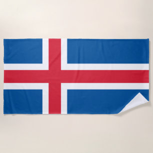 Flag of Iceland Beach Towel