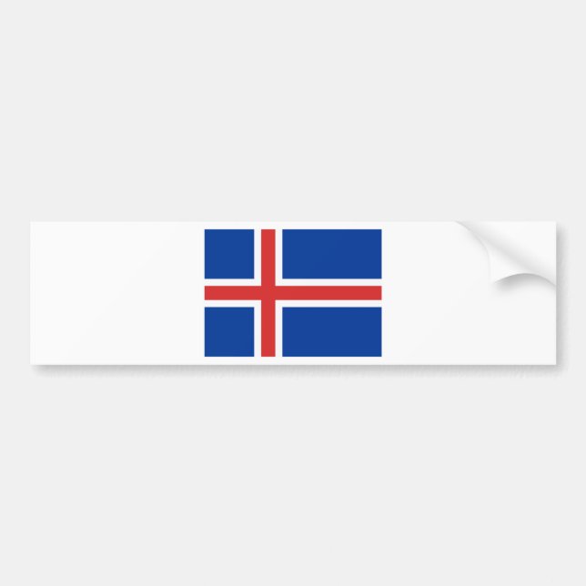 Flag of Iceland Bumper Sticker (Front)
