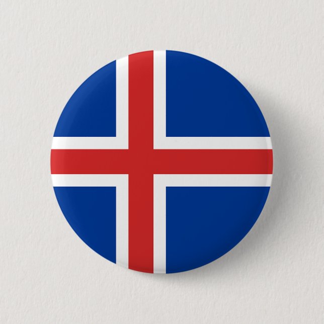 Flag of Iceland Button (Front)
