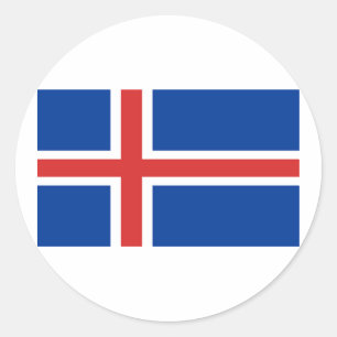 Flag of Iceland Classic Round Sticker