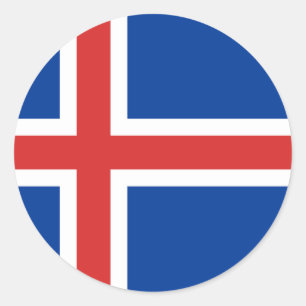 Flag of Iceland Classic Round Sticker