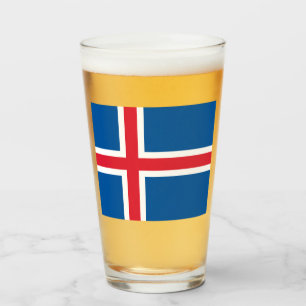 Flag of Iceland Glass
