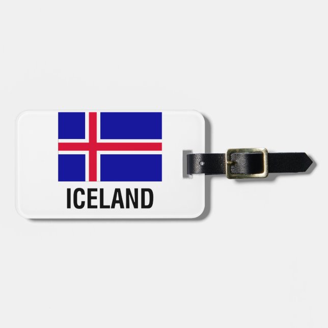 FLAG of ICELAND Luggage Tag (Front Horizontal)