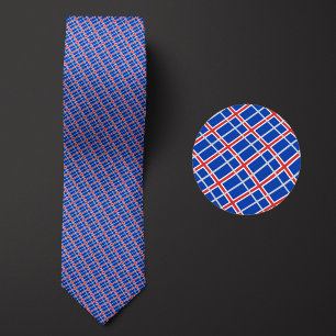 Flag of Iceland Pattern Tie
