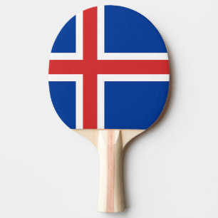 Flag of Iceland Ping Pong Paddle
