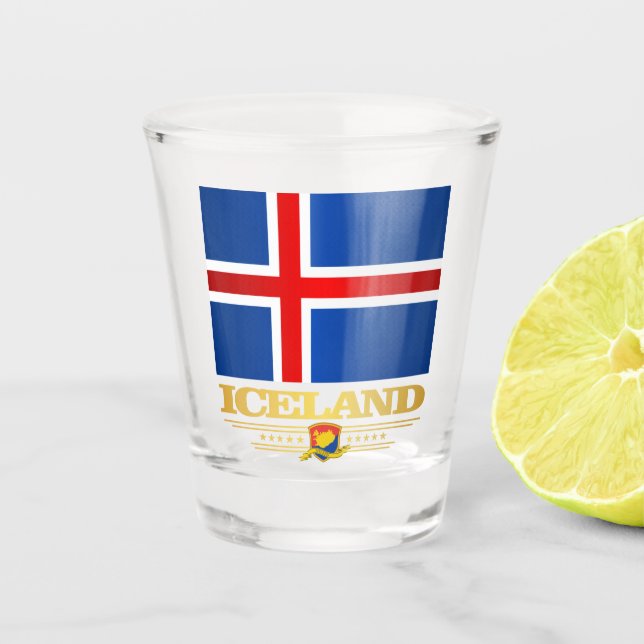 Flag of Iceland Shot Glass (Front)