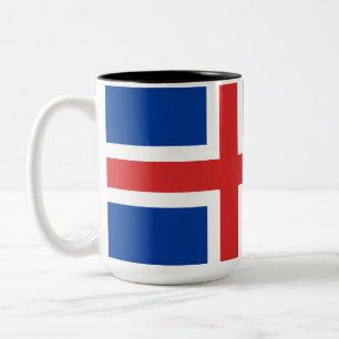 Flag of Iceland Two-Tone Coffee Mug