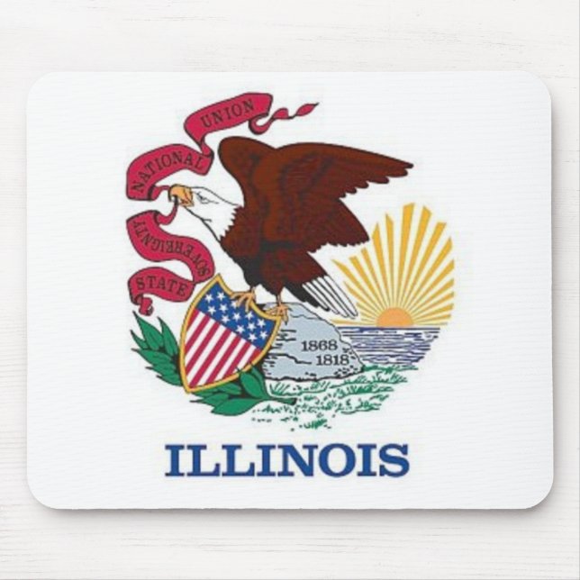 Flag of Illinois Mouse Mat (Front)