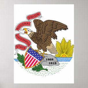 Flag of Illinois Poster