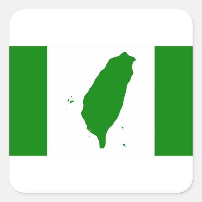 Flag of Independant Taiwan - 臺灣獨立運動 - 台灣獨立運動 Square Sticker (Front)