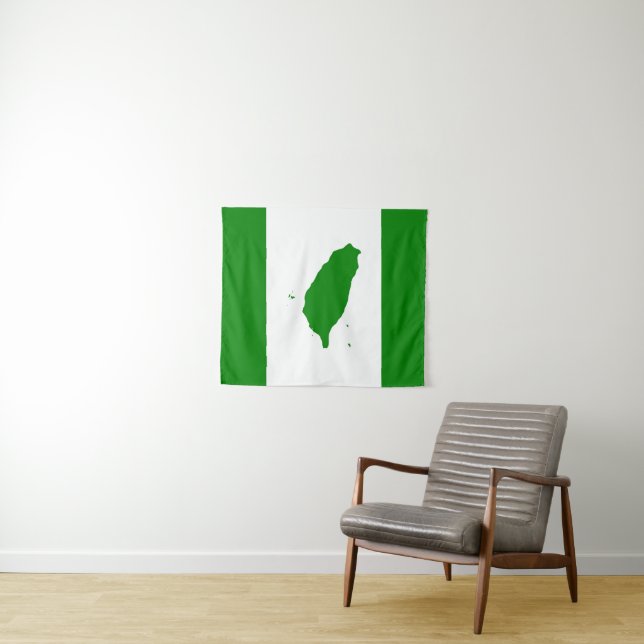 Flag of Independant Taiwan - 臺灣獨立運動 - 台灣獨立運動 Tapestry (In Situ (Horizontal))