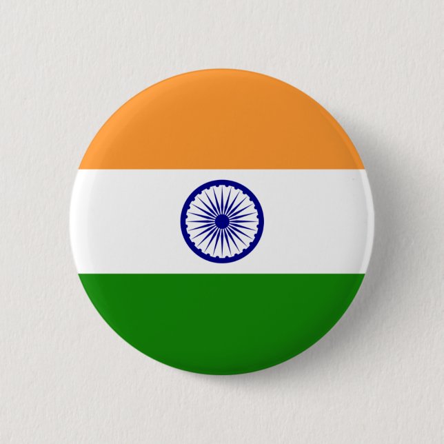 Flag of India 6 Cm Round Badge (Front)