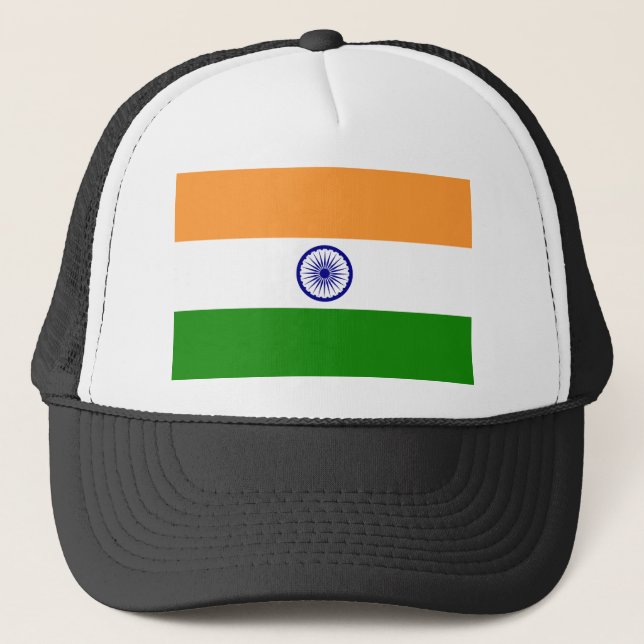 Flag of India. Bharat Ganrajya Trucker Hat (Front)