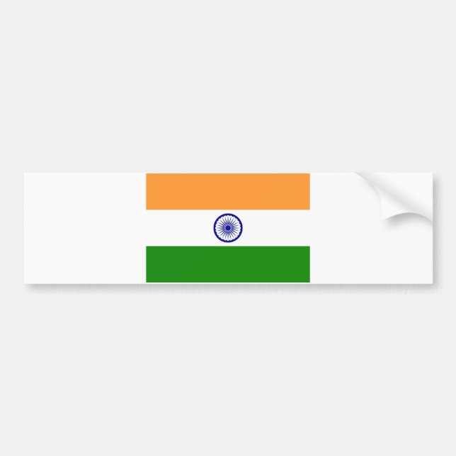 Flag of India Bumper Sticker (Front)