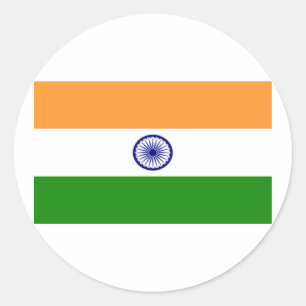 Flag of India Classic Round Sticker