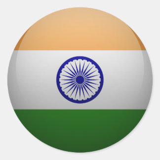 Flag of India Classic Round Sticker