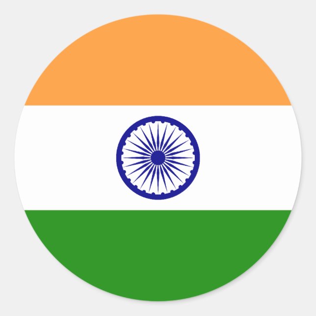 Flag of India Classic Round Sticker (Front)