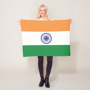 Flag of India Fleece Blanket
