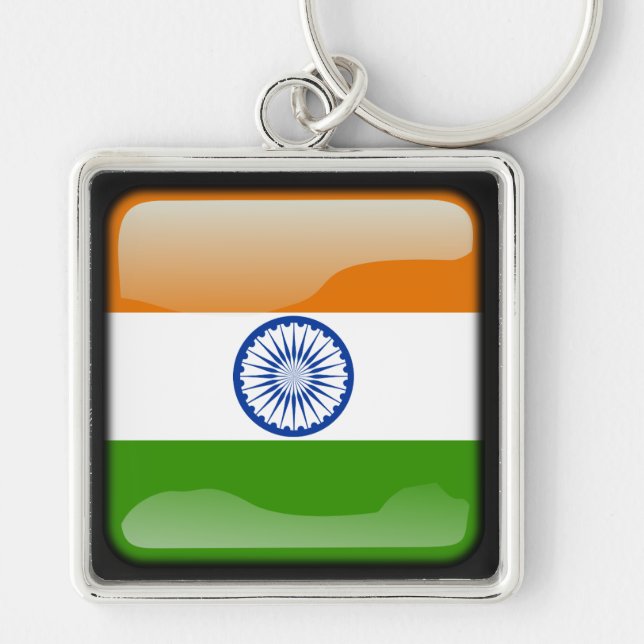 Flag of India Key Ring (Front)