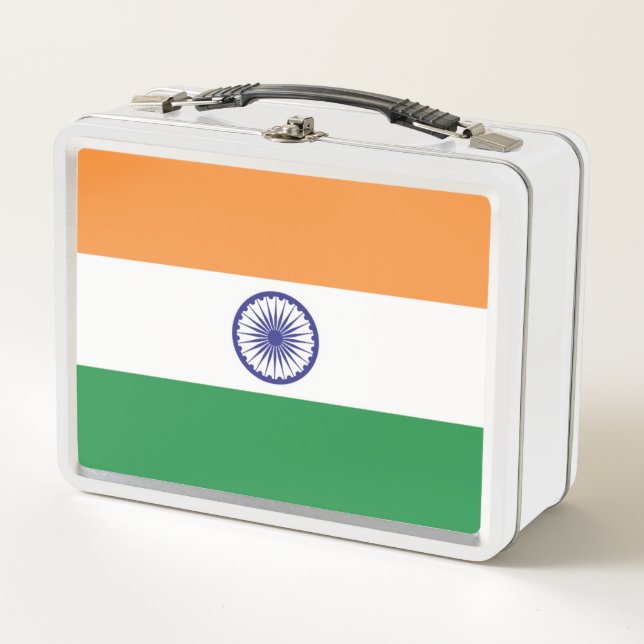Flag of India Metal Lunch Box (Front)