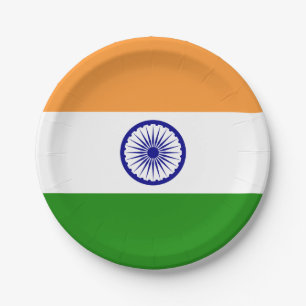 Flag of India Paper Plates