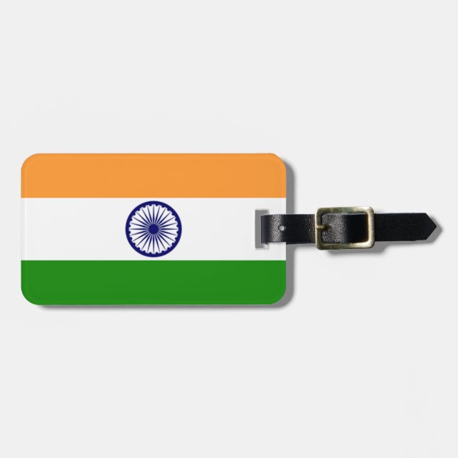 Flag of India Personal Easy ID Luggage Tag (Front Horizontal)