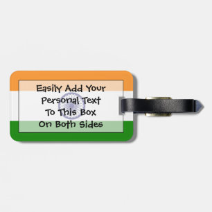 Flag of India Personal Easy ID Luggage Tag