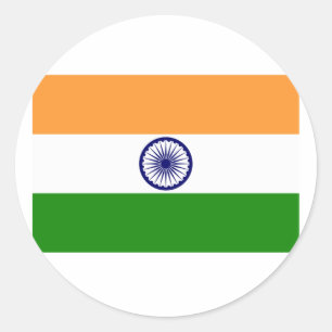 Flag of India Products Classic Round Sticker