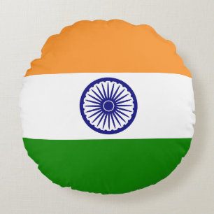 Flag of India Round Cushion