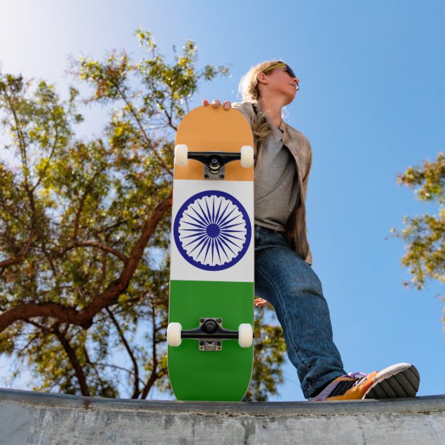 Flag of India Skateboard (Outdoor 1)
