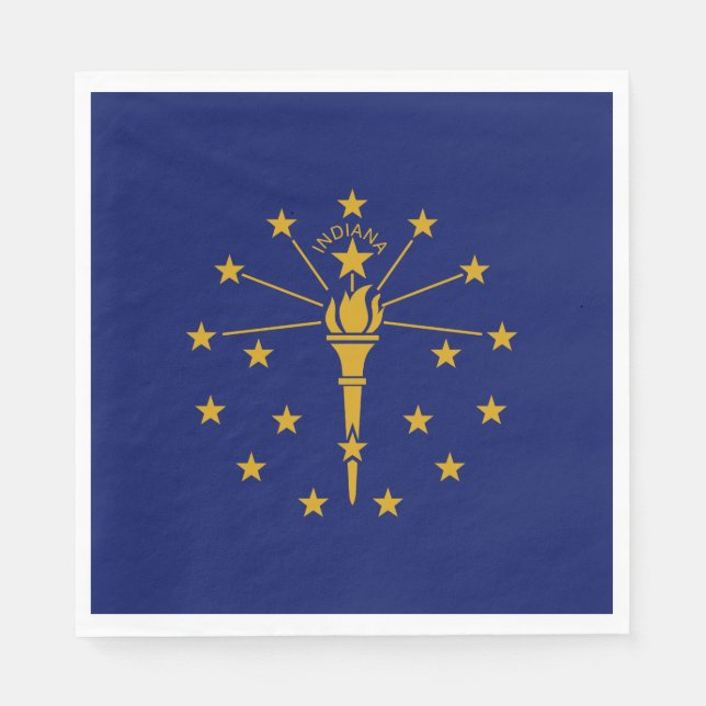 Flag of Indiana (US State) Napkin (Front)