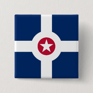 Flag of Indianapolis, Indiana Button