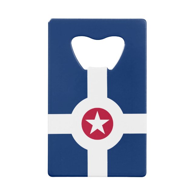 Flag of Indianapolis, Indiana Credit Card Bottle O (Front)