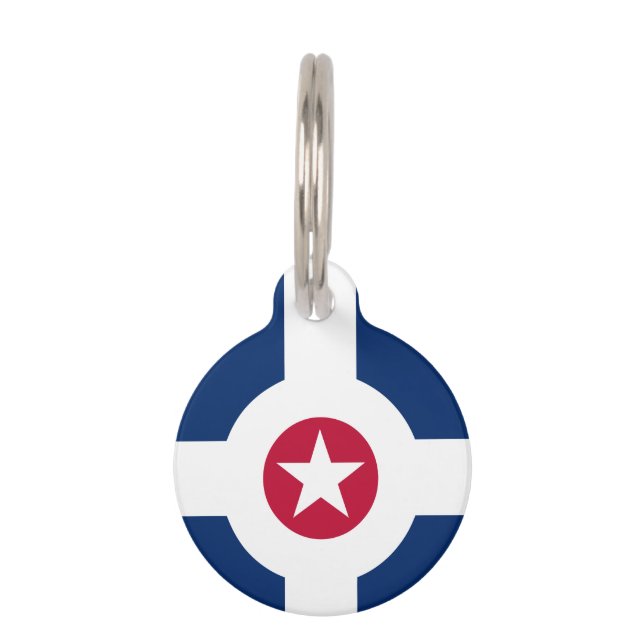 Flag of Indianapolis, Indiana Pet Name Tag (Front)