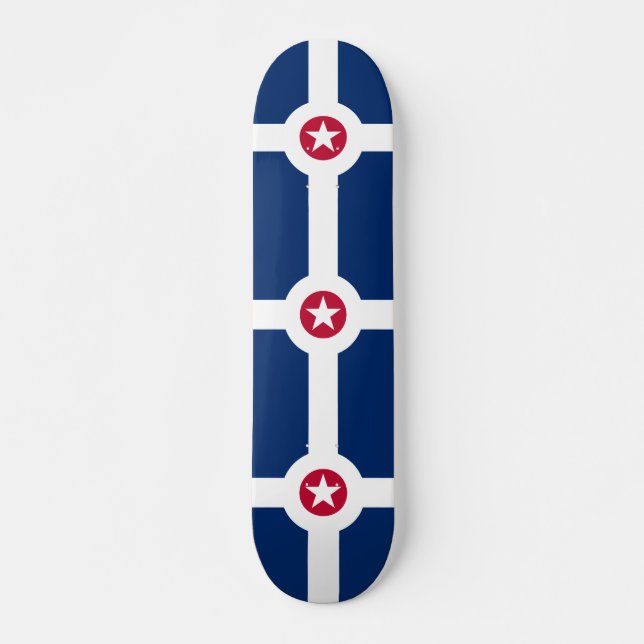 Flag of Indianapolis, Indiana Skateboard (Front)