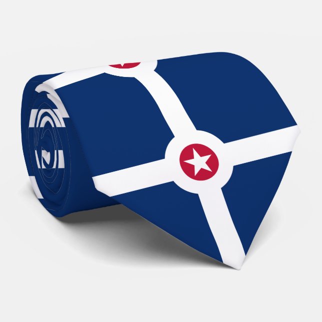 Flag of Indianapolis, Indiana Tie (Rolled)