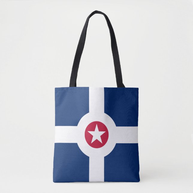 Flag of Indianapolis, Indiana Tote Bag (Front)