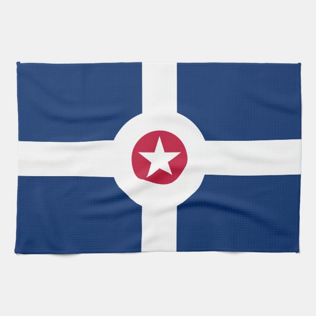 Flag of Indianapolis, Indiana Towel (Horizontal)