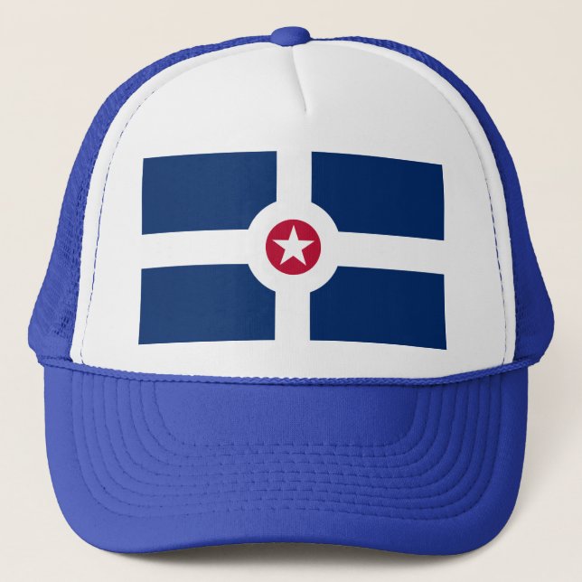 Flag of Indianapolis, Indiana Trucker Hat (Front)
