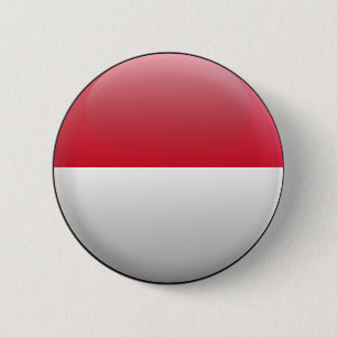 Flag of Indonesia 6 Cm Round Badge