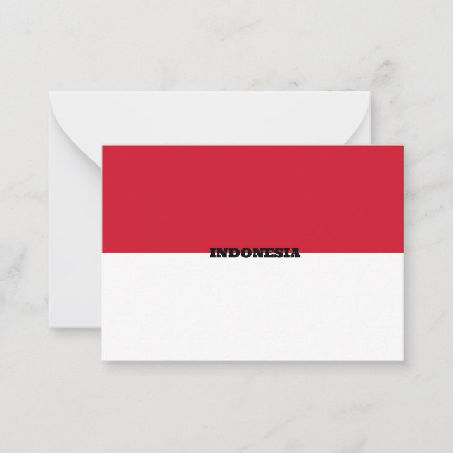 Flag of Indonesia Card (Front)