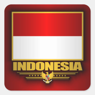 Flag of Indonesia Square Sticker
